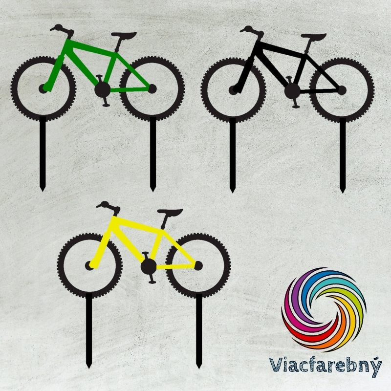 Bicykel - Viacfarebný zápich 1ks