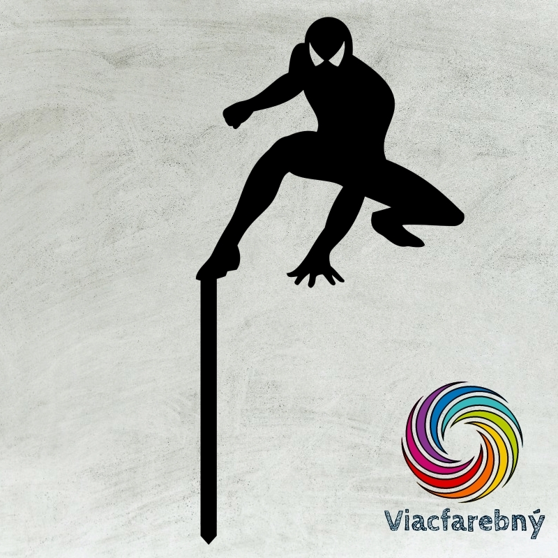Spiderman silueta - Viacfarebný zápich