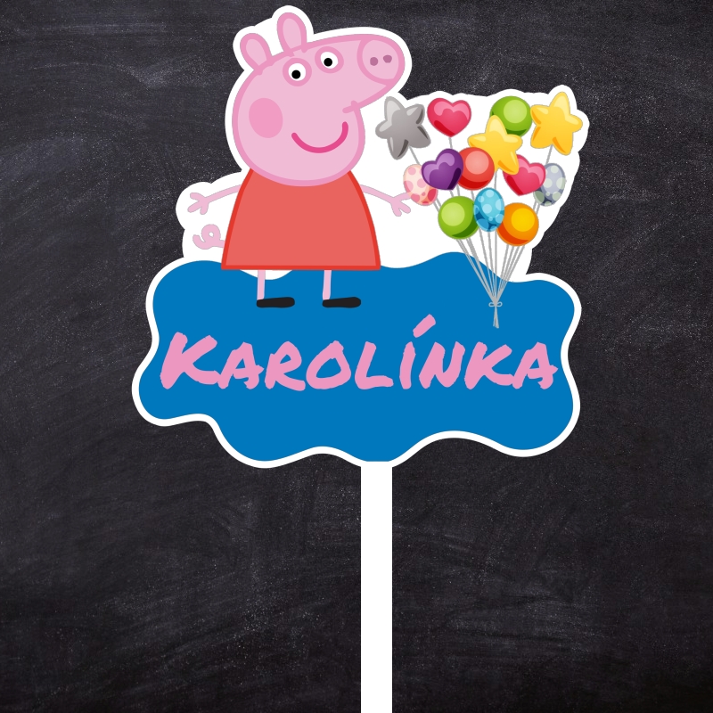 Zápich Prasiatko Peppa s menom