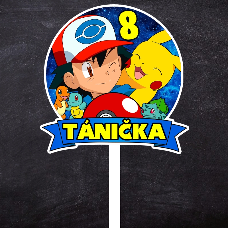 Zápich Pokémon s menom a vekom