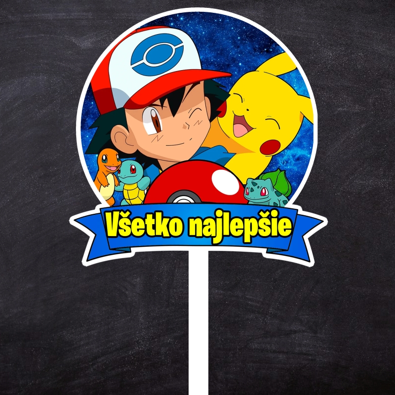 Zápich Pokémon "Všetko najlepšie"