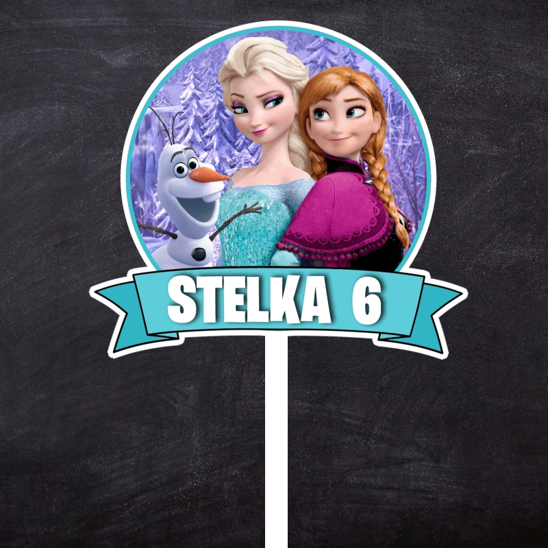 Zápich Frozen s menom a vekom