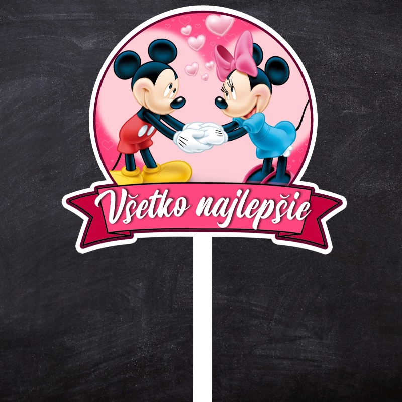 Zápich Mickey & Minnie "Všetko najlepšie"