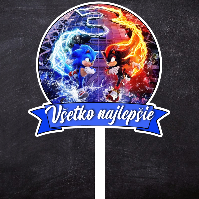 Zápich Sonic 3 "Všetko najlepšie"