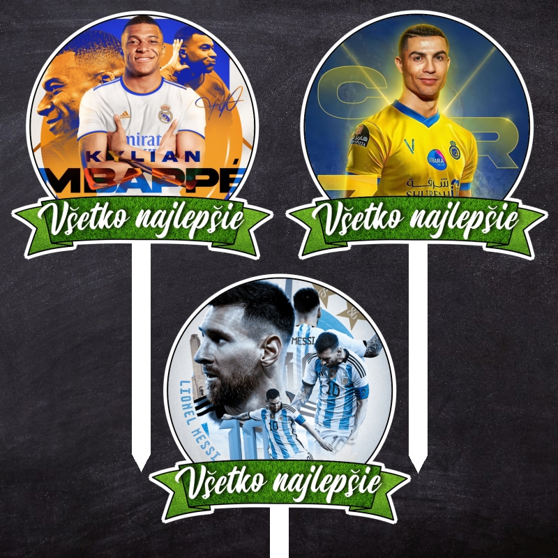 Futbalový hráč - akýkoľvek "Všetko najlepšie" - zápich