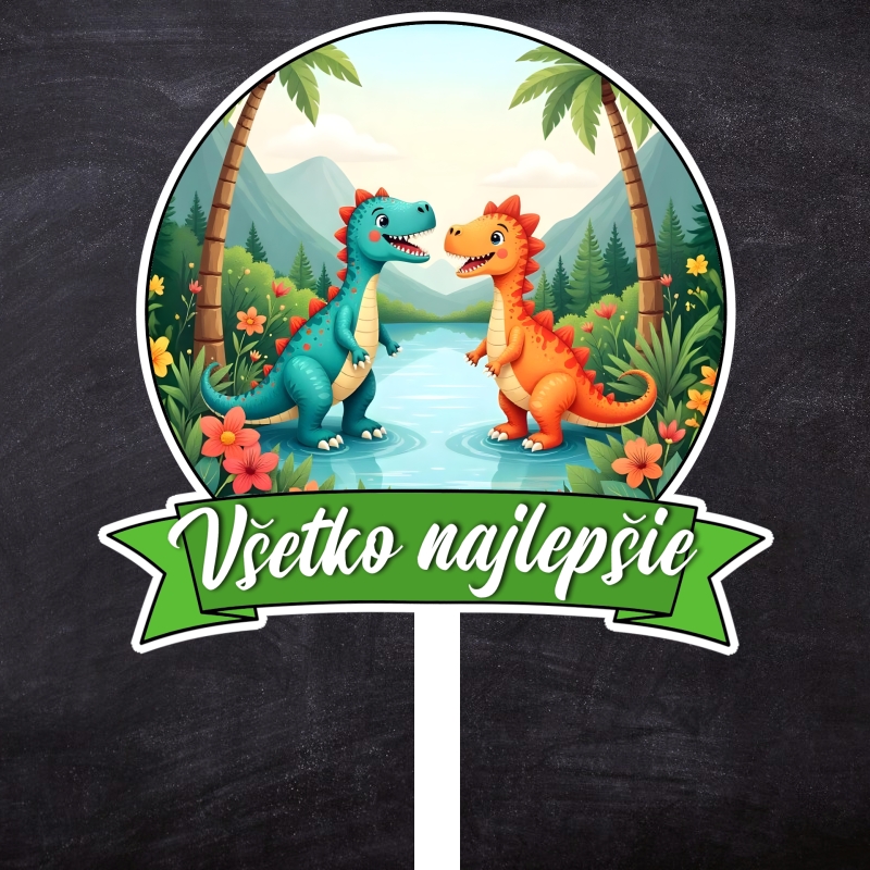 Zápich Dino Typ 1 "Všetko najlepšie"