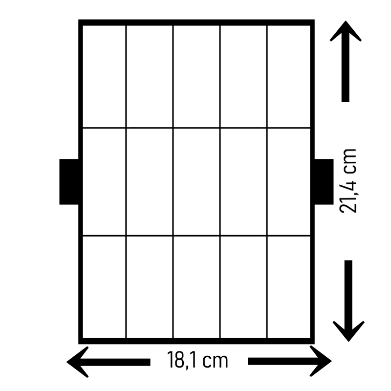 Naznačovač - Obdĺžník 7x3 cm (15 ks)