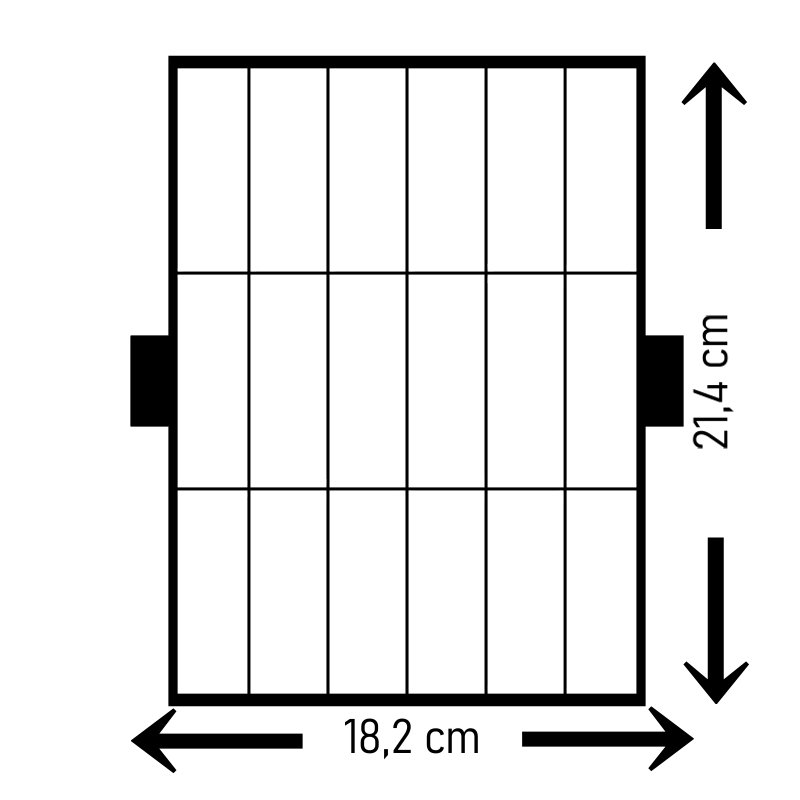 Naznačovač - Obdĺžník 7x2,5 cm (18 ks)