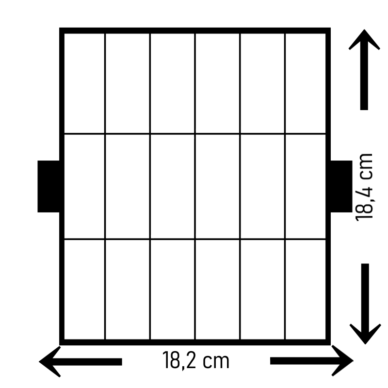 Naznačovač - Obdĺžník 6x2,5 cm (18 ks)