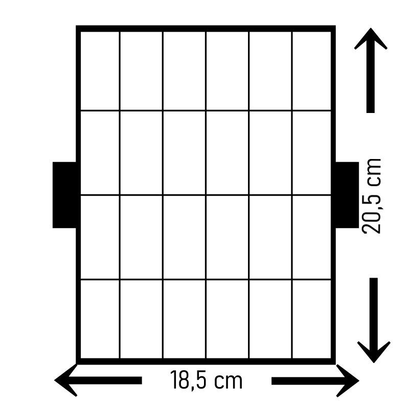 Naznačovač - Obdĺžník 5x2,5 cm (24 ks)