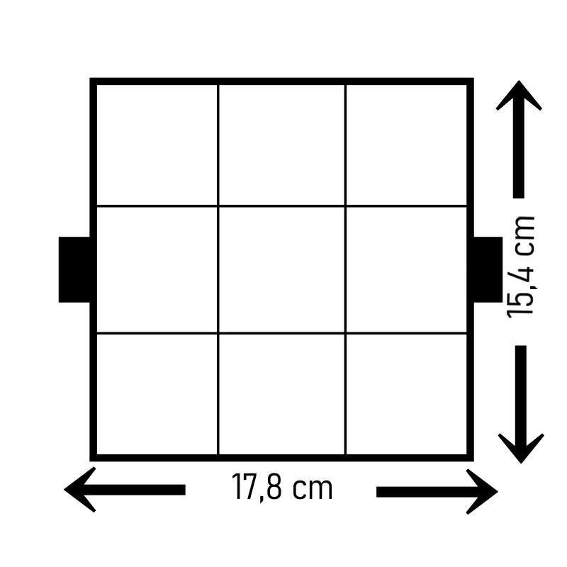 Naznačovač - Štvorec 5x5 cm (9 ks)