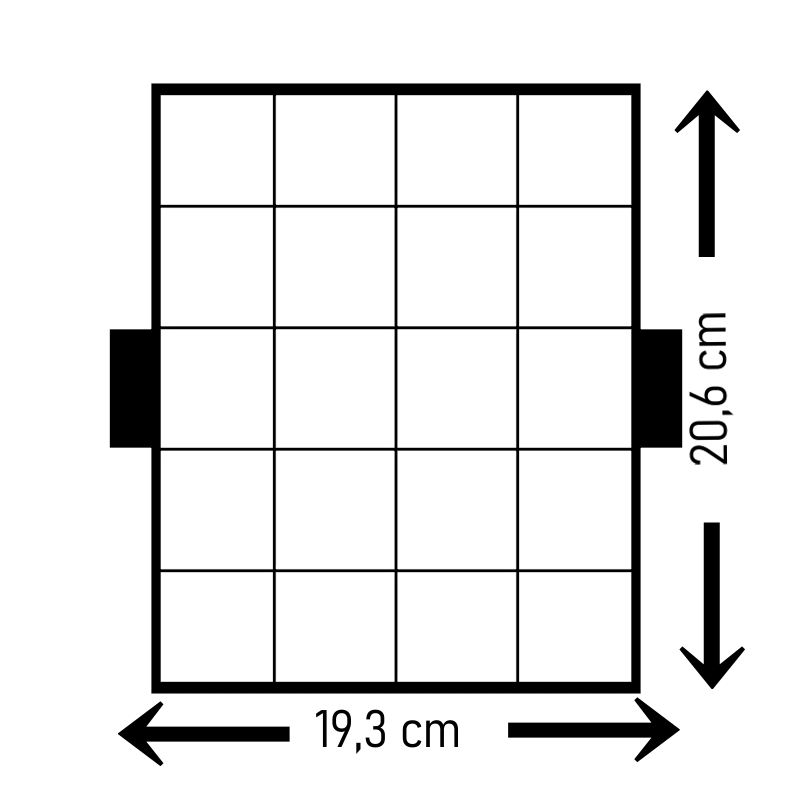 Naznačovač - Štvorec 4x4 cm (20 ks)