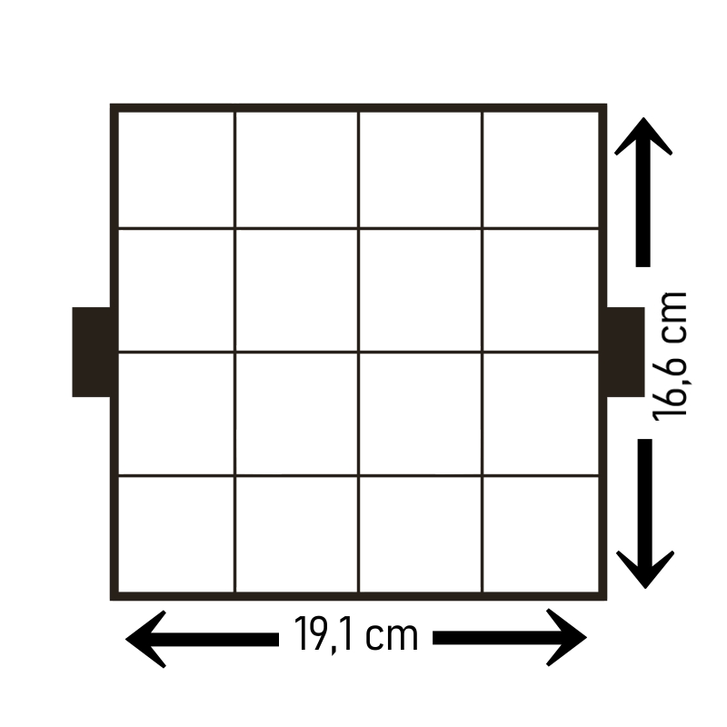 Naznačovač - Štvorec 4x4 cm (16 ks)