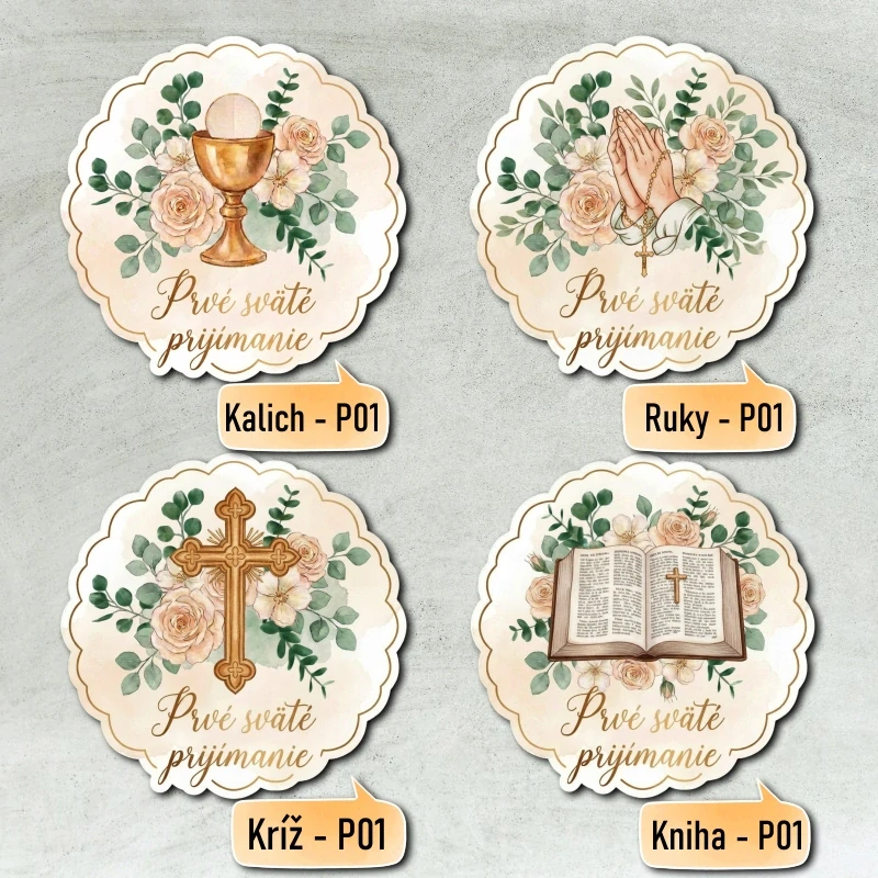 Fondánové nálepky s presným vykrajovačom - Prijímanie set P01