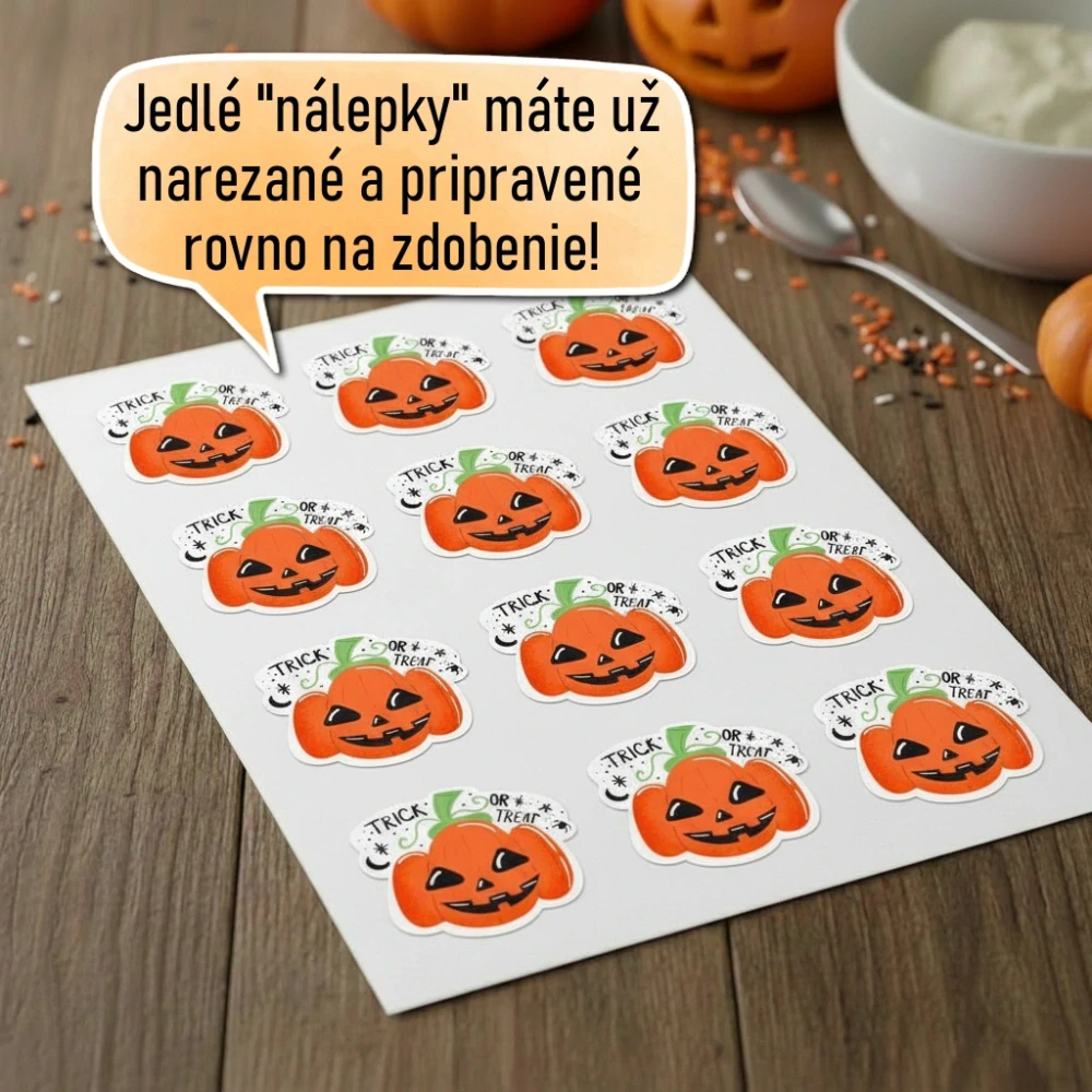 Fondánové nálepky s presným vykrajovačom H19 - Tekvica typ 2