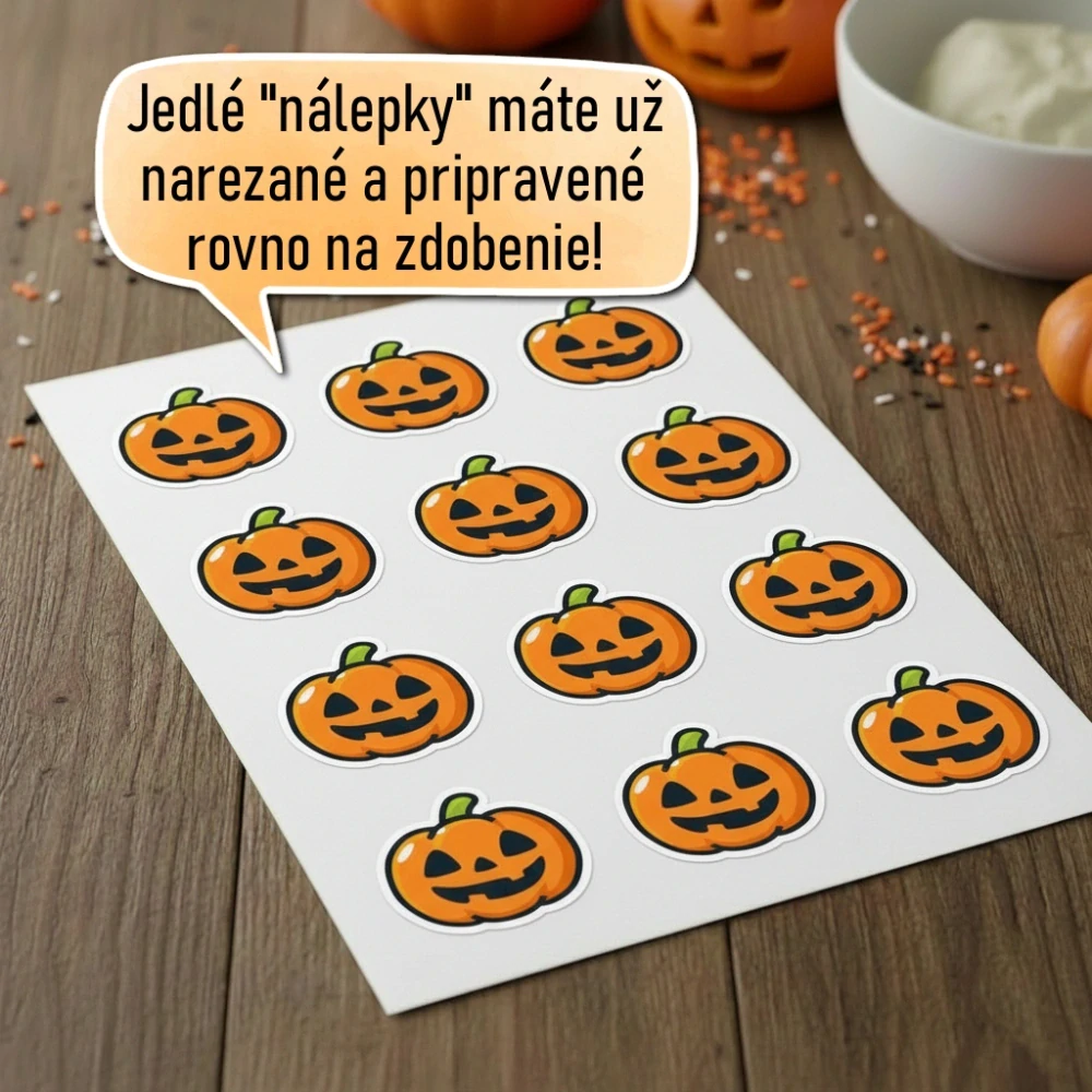 Fondánové nálepky s presným vykrajovačom H18 - Tekvica typ 1