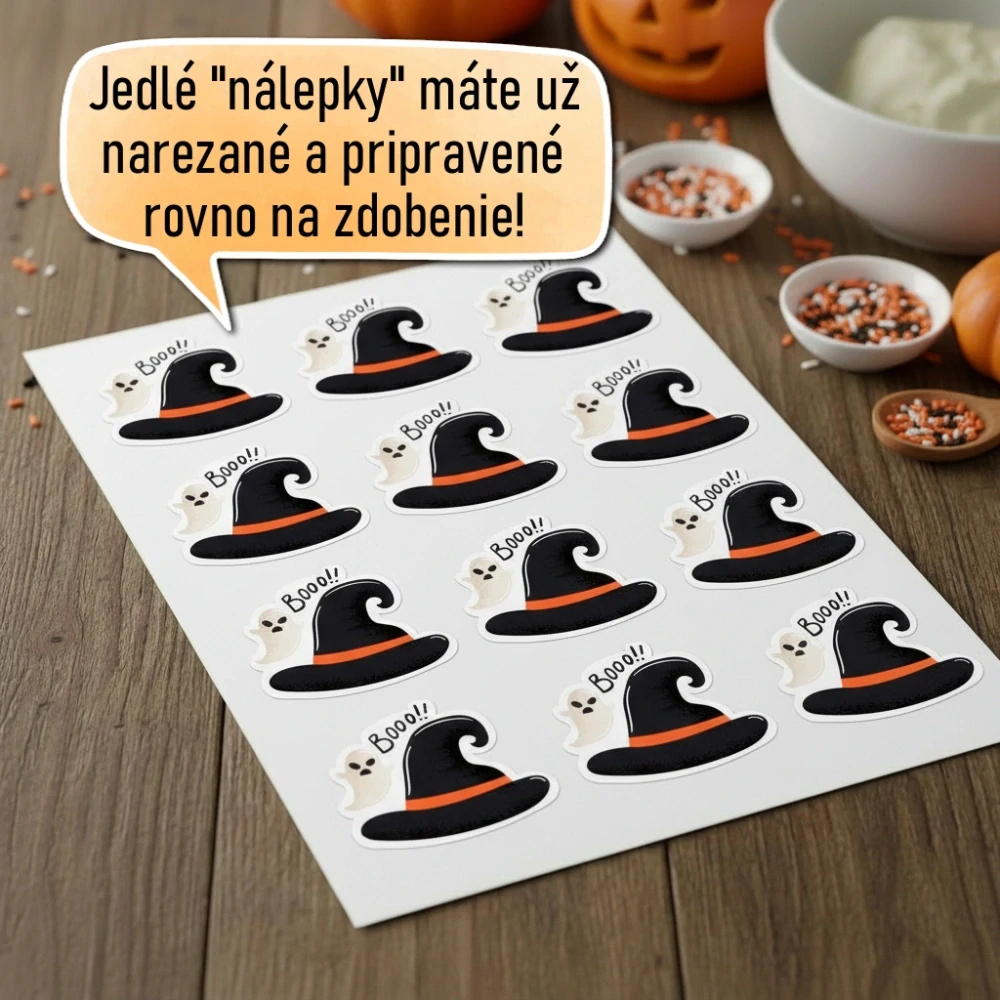 Fondánové nálepky s presným vykrajovačom H15 - Klobúk