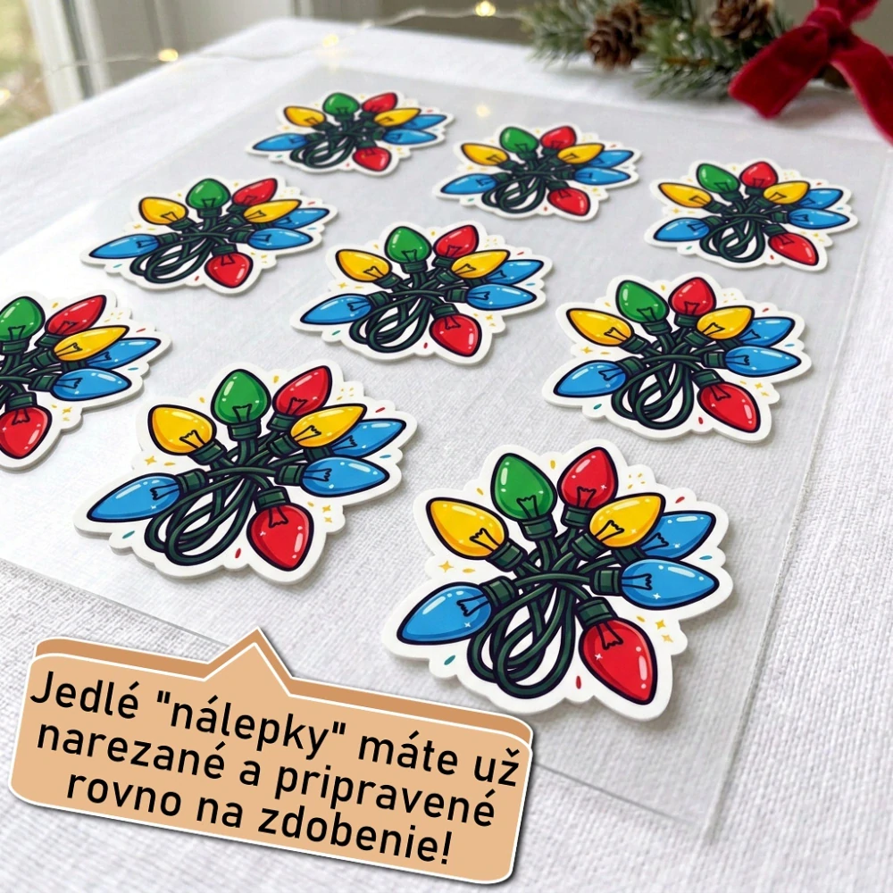 Fondánové nálepky s presným vykrajovačom S50 - Svetielka