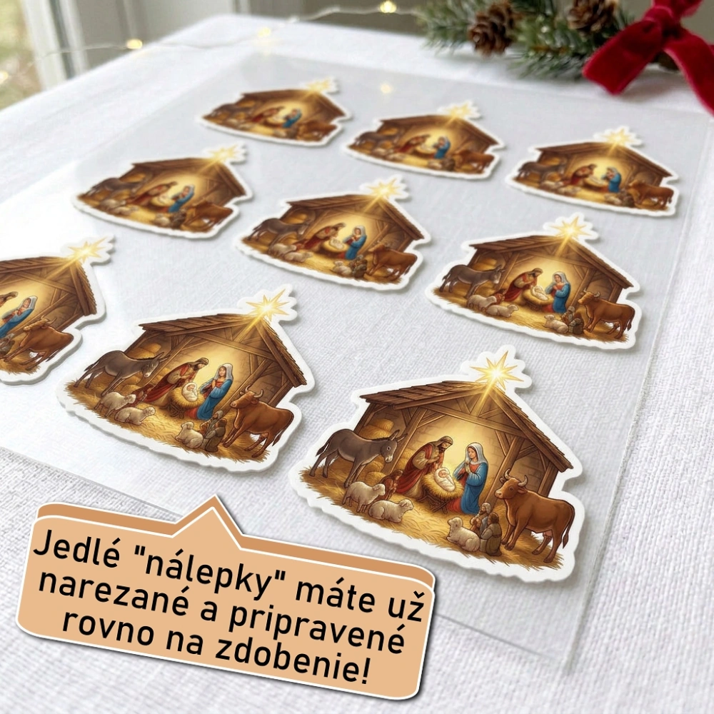 Fondánové nálepky s presným vykrajovačom S43 - Betlehem