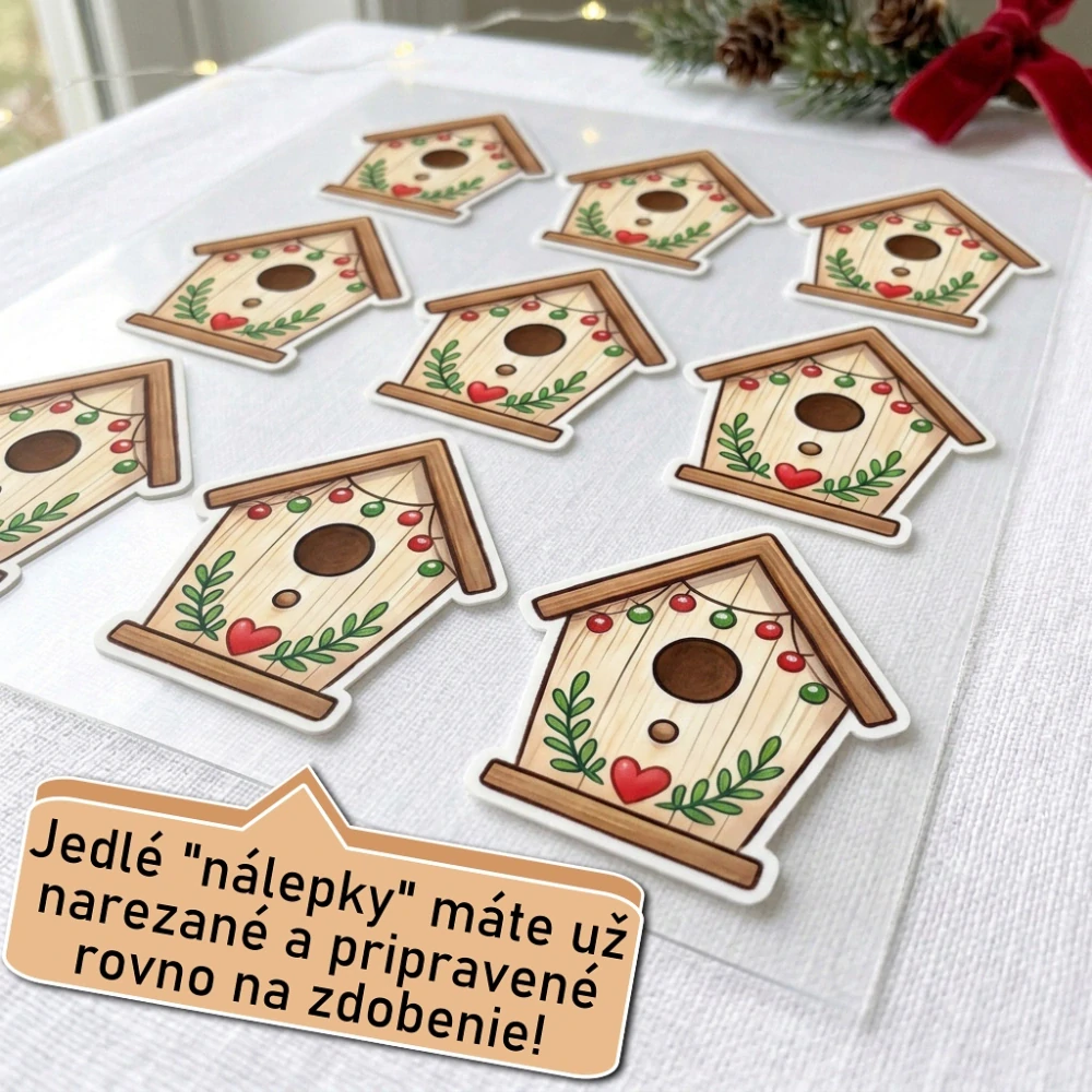 Fondánové nálepky s presným vykrajovačom S24 - Búdka