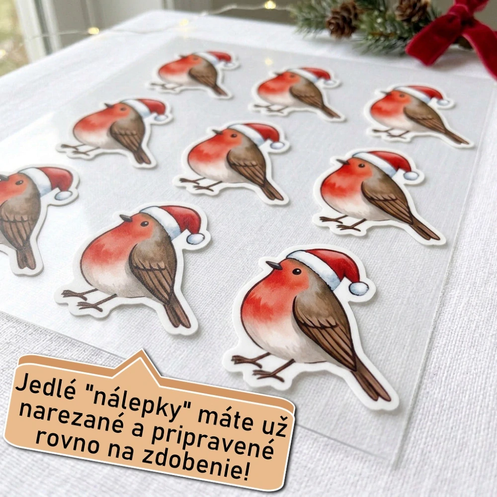 Fondánové nálepky s presným vykrajovačom S23 - Vtáčik
