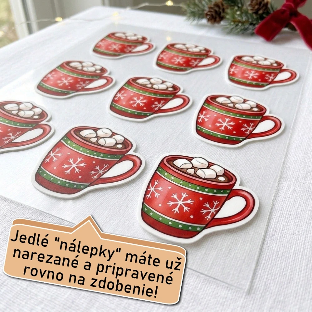 Fondánové nálepky s presným vykrajovačom S22 - Šálka