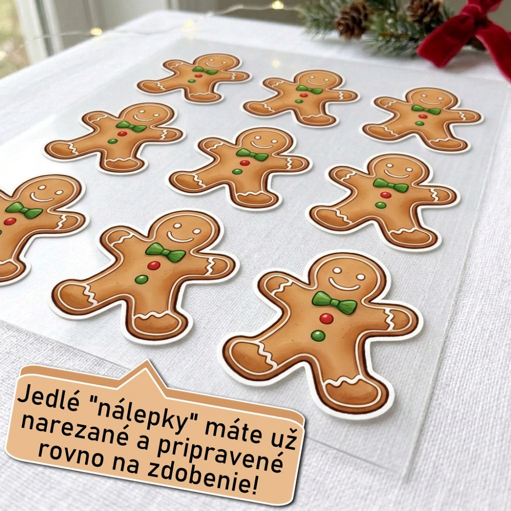 Fondánové nálepky s presným vykrajovačom S20 - Pán Perníček