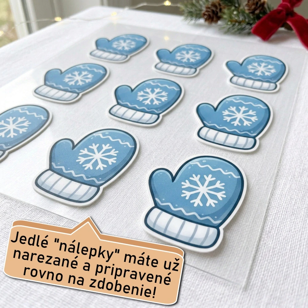 Fondánové nálepky s presným vykrajovačom S19 - Rukavička