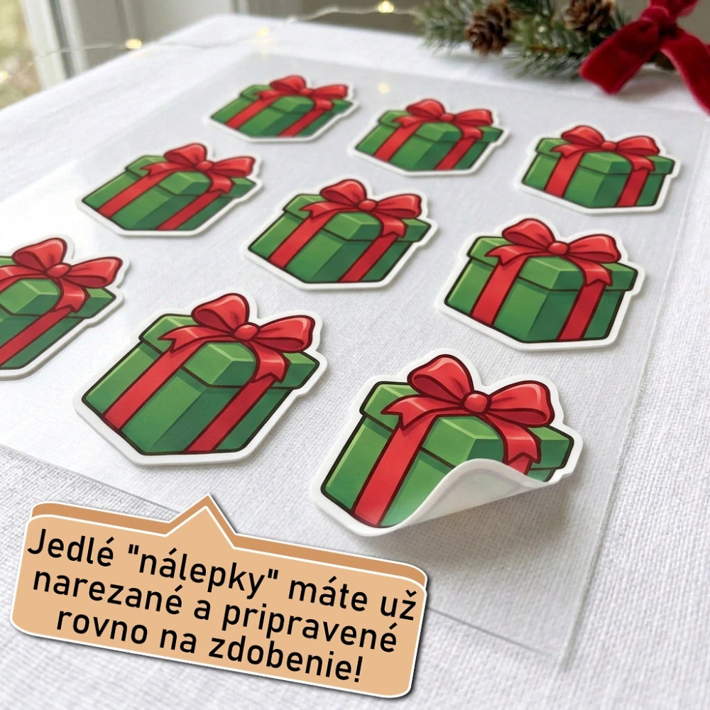 Fondánové nálepky s presným vykrajovačom S10 - Darček