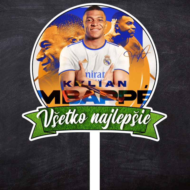 Futbalový hráč - akýkoľvek "Všetko najlepšie" - zápich