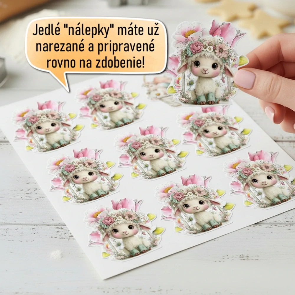 Fondánové nálepky s presným vykrajovačom - Veľkonočný set V53