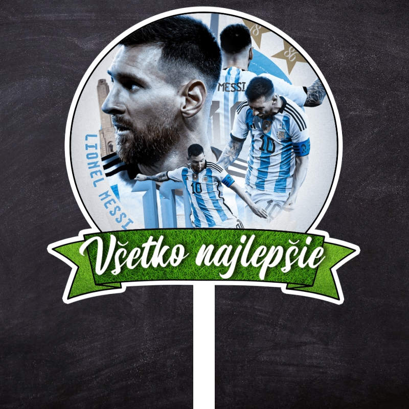 Futbalový hráč - akýkoľvek "Všetko najlepšie" - zápich