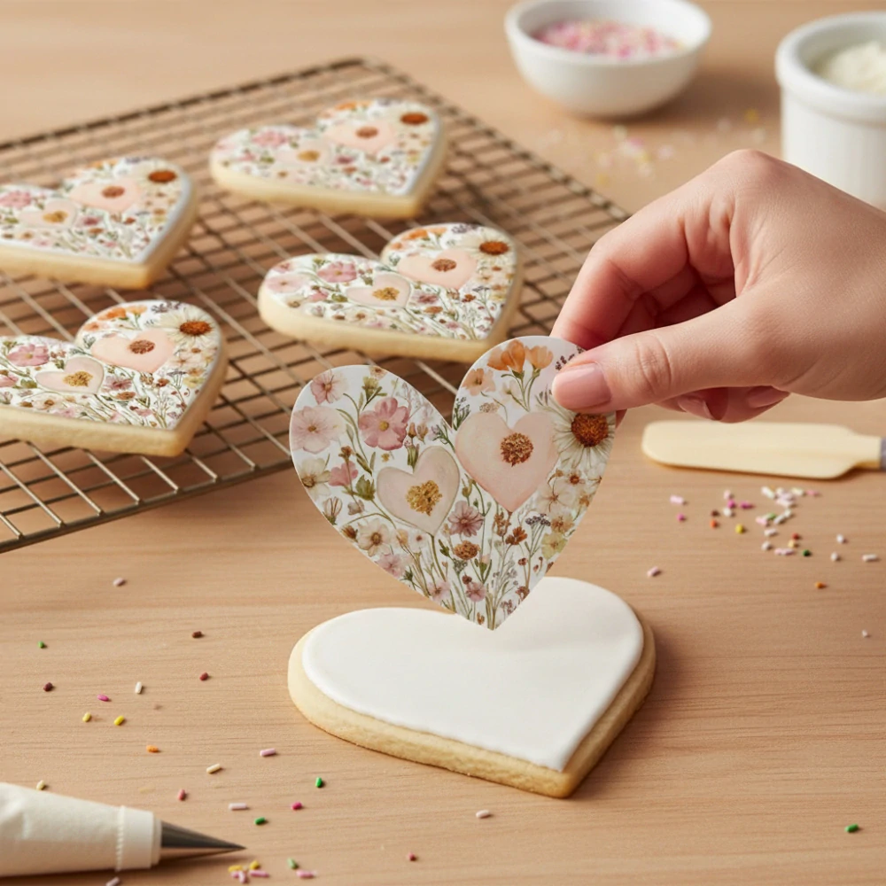 Fondánové nálepky s presným vykrajovačom P07 - Svetlé vlásky