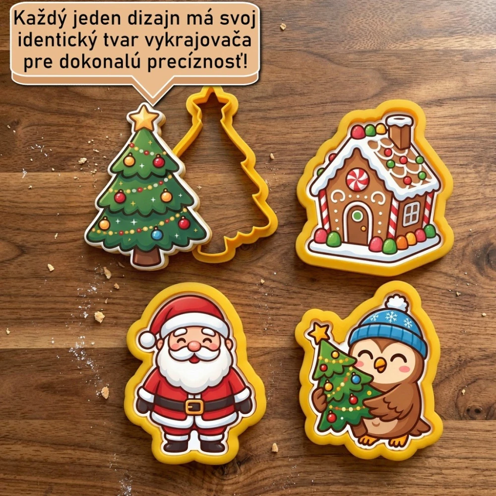 Fondánové nálepky s presným vykrajovačom S20 - Pán Perníček