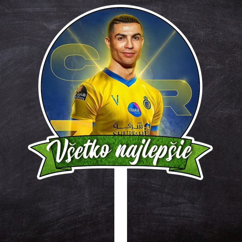 Futbalový hráč - akýkoľvek "Všetko najlepšie" - zápich