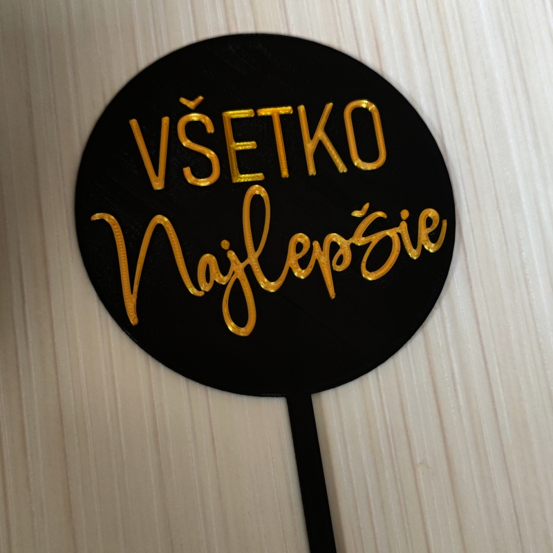 "Všetko najlepšie" v kruhu - Dvojfarebný