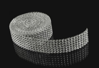 Diamantový pás 4 cm x 2,25 m (strieborný)