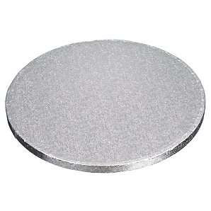 Pevný STRIEBORNÝ 1 cm hrubý podnos KRUH 22 cm