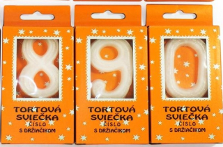 Tortová sviečka číslo 9 1 ks