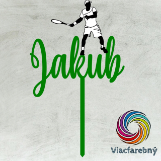 Tenista s menom - Viacfarebný zápich