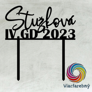 Stužková + trieda a rok - Viacfarebný zápich