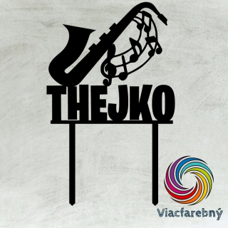 Saxofón s menom - Viacfarebný zápich