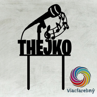 Mikrofón s menom - Viacfarebný zápich