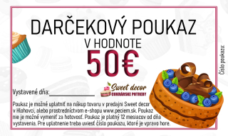 Darčeková poukážka 50 eur