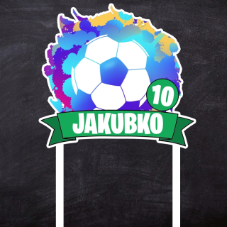 Obrázkový zápich Futbalová lopta s menom a číslom