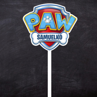 Zápich Labková patrola logo s menom