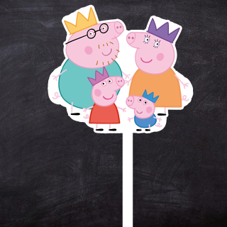 Zápich Prasiatko Peppa rodinka