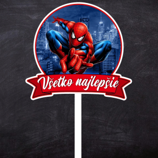 Zápich Spiderman "Všetko najlepšie"
