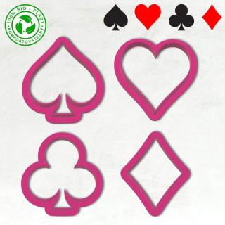 Vykrajovače Kartové symboly - set 4ks