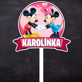 Zápich Mickey & Minnie s menom a vekom